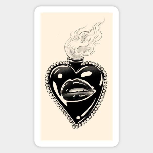 Sacred Kiss - transparent Magnet by Guen Douglas 